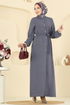 الفستان رمادي غامق 5005MDA386-MS - Thumbnail