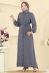 الفستان رمادي غامق 5005MDA386-MS - Thumbnail