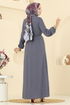 الفستان رمادي غامق 5005MDA386-MS - Thumbnail