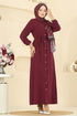 Dress 5005MDA386-MS Burgundy - Thumbnail