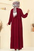 Dress 5010ERK1158-MS Burgundy - Thumbnail