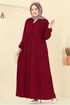 Dress 5010ERK1158-MS Burgundy - Thumbnail