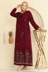 Dress 5012ERK1158-MS Burgundy - Thumbnail