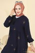 Dress 5012ERK1158-MS Navy Blue - Thumbnail