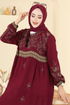 Dress 5013ERK1158-MS Burgundy - Thumbnail