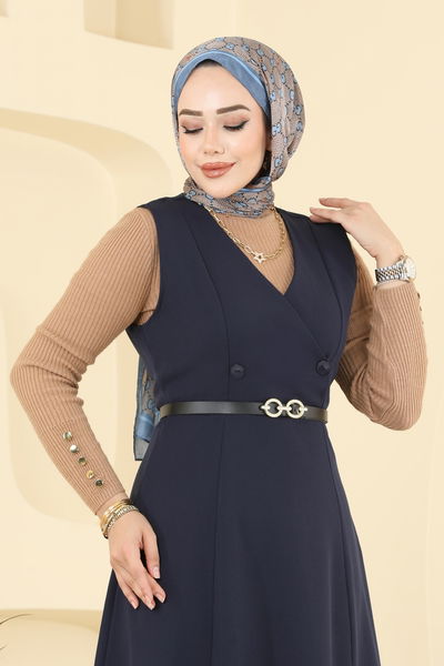 E.R.K. - DRESS 5095ERK1158-MS Navy Blue - 406102