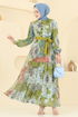 Dress 5297AL357-MS Oil Green - Thumbnail