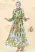 Dress 5297AL357-MS Oil Green - Thumbnail