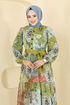 Dress 5297AL357-MS Oil Green - Thumbnail