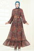 Dress 5307AL357-MS Brown - Thumbnail