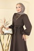 الفستان بني 5565EDF311-MS - Thumbnail