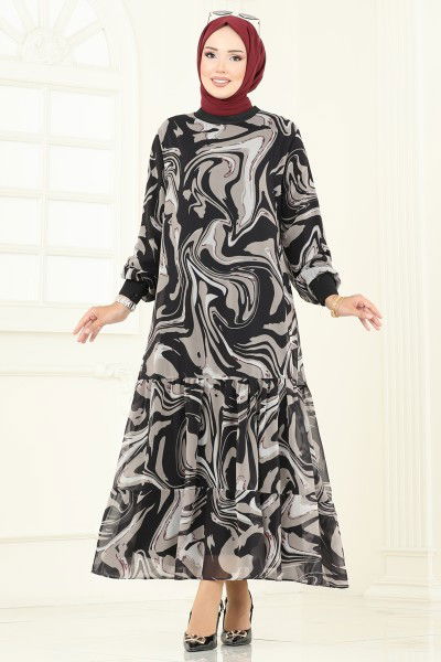 U.Z. - Dress 6071UZ662-MS Pattern2 Vision&Black