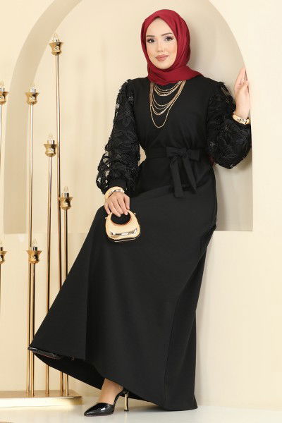 T.E.G. - الفستان أسود 6096TEG847-MS