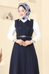 DRESS 6208BSK463-MS Navy Blue - Thumbnail