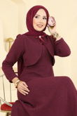 B.İ.S.S.K. - Dress 6251BSK463-MS Burgundy