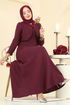 Dress 6251BSK463-MS Burgundy - Thumbnail