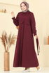 Dress 7020UZ662-MS Burgundy - Thumbnail