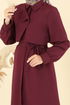 Dress 7020UZ662-MS Burgundy - Thumbnail