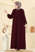 Dress 7103ERK1158-MS Burgundy - Thumbnail