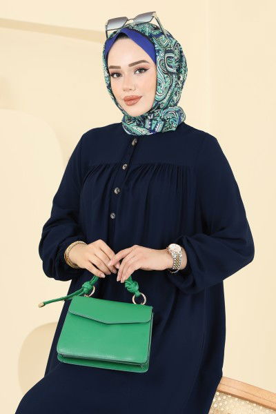 E.R.K. - Dress 7103ERK1158-MS Navy Blue