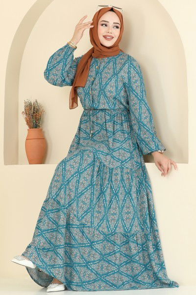 E.R.K. - Dress 7109ERK1158-MS Petroleum