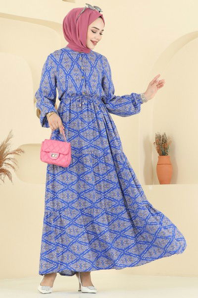 E.R.K. - Dress 7109ERK1158-MS Saxe