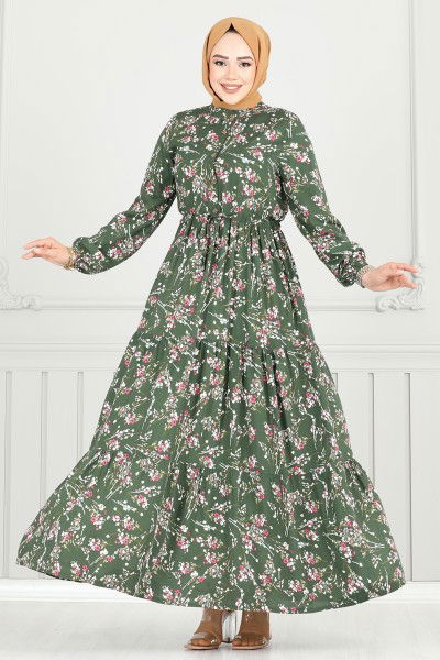 B.G.S. - الفستان اخضر عفني 7122BG354-MS