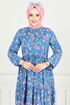 Dress 7122BGS895-M Indigo - Thumbnail