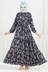 Dress 7122BGS895-M Navy Blue - Thumbnail