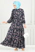 Dress 7122BGS895-M Navy Blue - Thumbnail