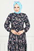 Dress 7122BGS895-M Navy Blue - Thumbnail