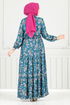 Dress 7122BGS895-M Petroleum - Thumbnail