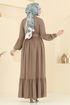 الفستان بيج غامق 7123BG354-MS - Thumbnail