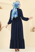 Dress 7123BG354-MS Navy Blue - Thumbnail