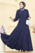 Dress 7132ERK1158-MS Navy Blue - Thumbnail