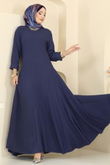 E.R.K. - Dress 7132ERK1158-MS Navy Blue