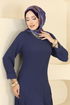 Dress 7132ERK1158-MS Navy Blue - Thumbnail