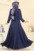 Dress 7132ERK1158-MS Navy Blue - Thumbnail