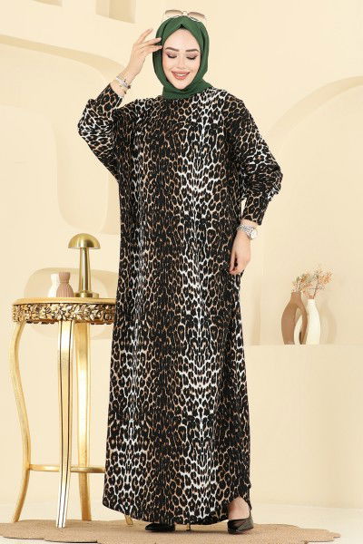 E.R.K. - Dress 7137ERK1158-MS Pattern2 Leopard&Vision