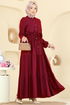 Dress 7138BG354-MS Burgundy - Thumbnail