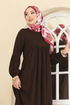 الفستان بني 7139BG354-MS - Thumbnail