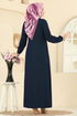 Dress 7139BG354-MS Navy Blue - Thumbnail