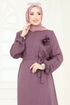 Dress 801OZN1046-MS Dark Lilac - Thumbnail