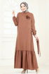 Dress 801OZN1046-MS Light Brown - Thumbnail