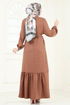 Dress 801OZN1046-MS Light Brown - Thumbnail