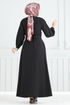 الفستان أسود 805OZN1046-MS - Thumbnail