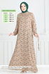 الفستان بيج 807OZN1046-MS - Thumbnail