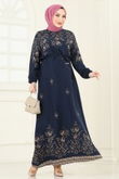 O.Z.N. - Dress 819OZN1046-MS Navy Blue