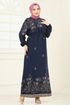 Dress 819OZN1046-MS Navy Blue - Thumbnail