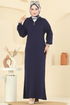 Dress 8341KL398-MS Navy Blue - Thumbnail